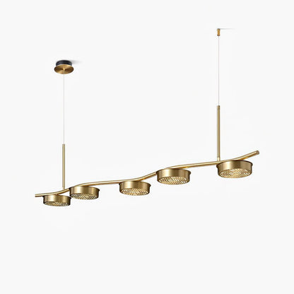 Aldo Elegant Chandelier - Crystal Accents & Adjustable Height