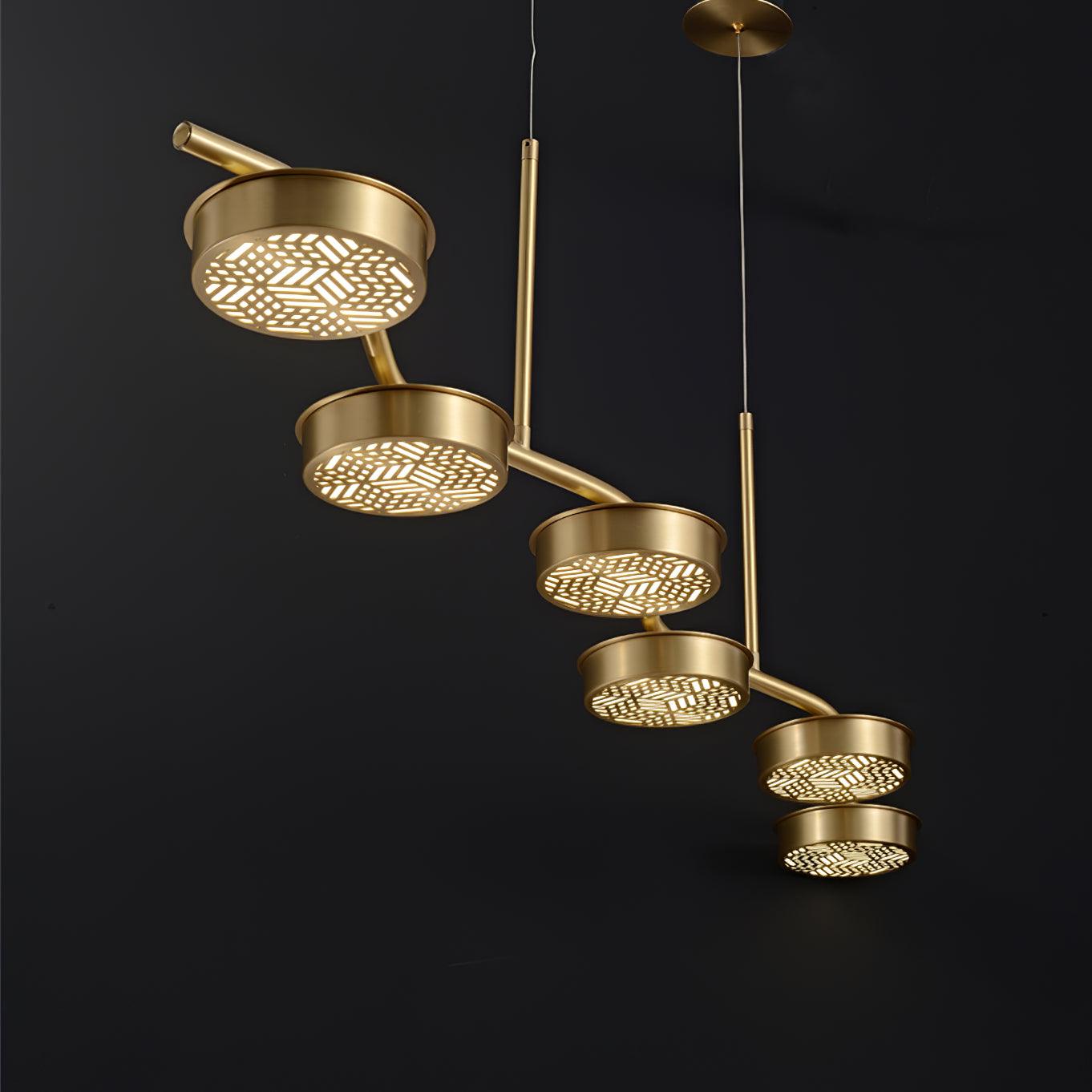 Aldo Elegant Chandelier - Crystal Accents & Adjustable Height