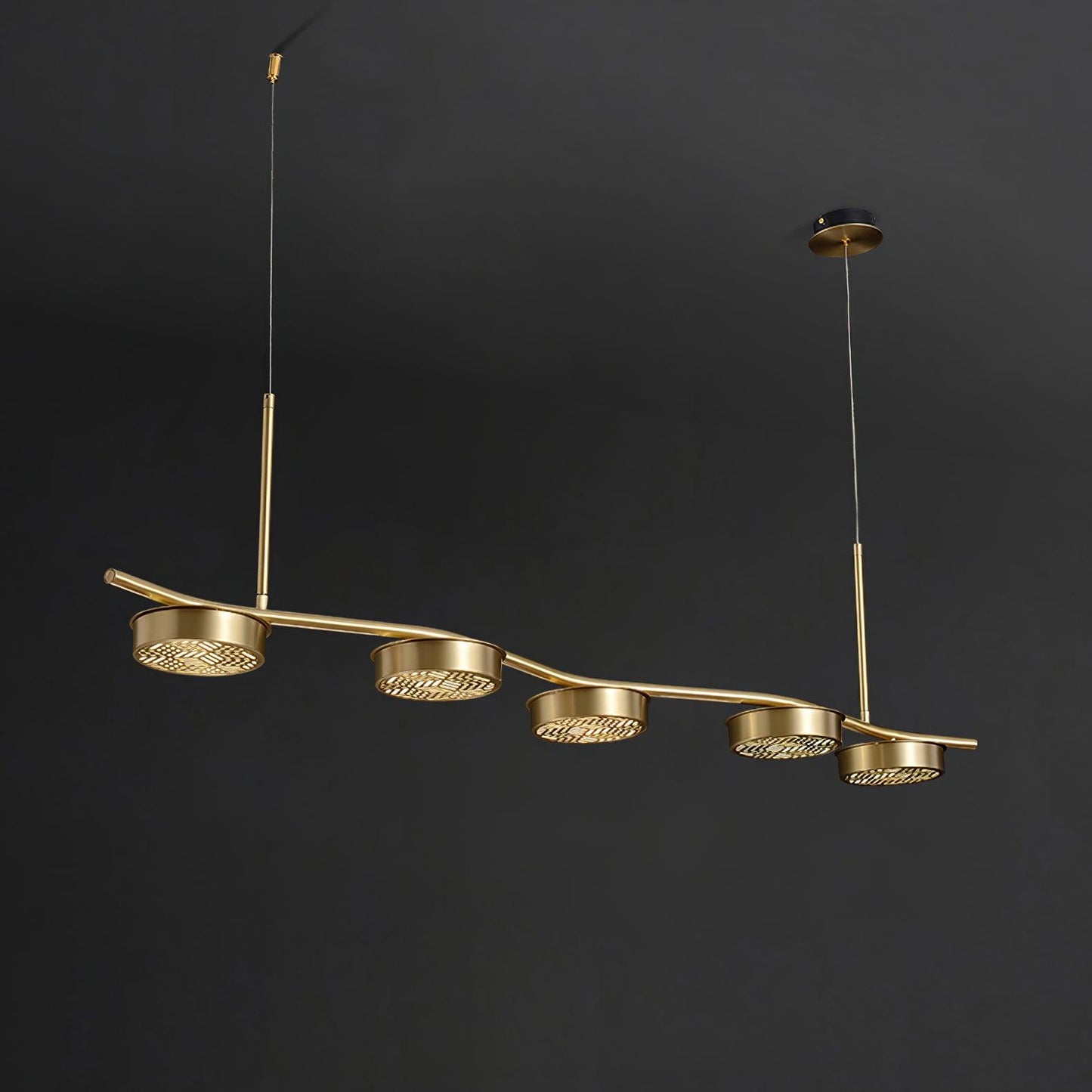 Aldo Elegant Chandelier - Crystal Accents & Adjustable Height