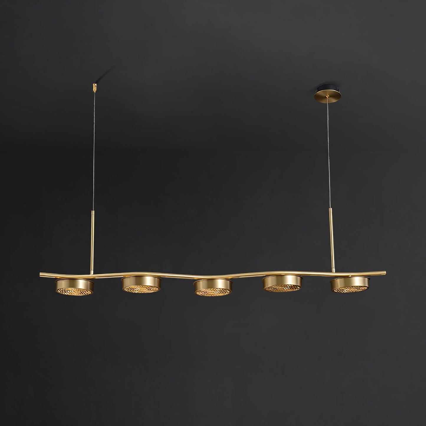 Aldo Elegant Chandelier - Crystal Accents & Adjustable Height