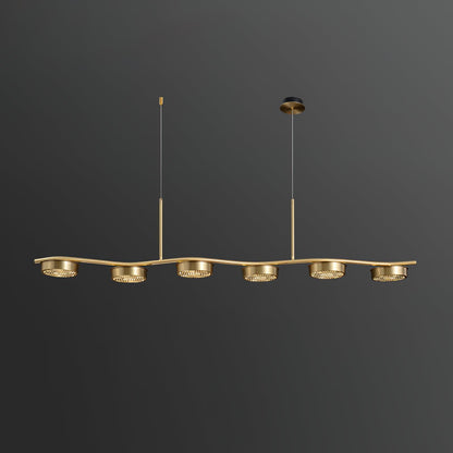 Aldo Elegant Chandelier - Crystal Accents & Adjustable Height