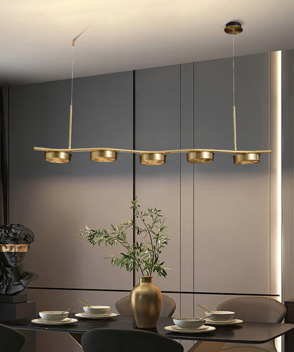 Aldo Elegant Chandelier - Crystal Accents & Adjustable Height