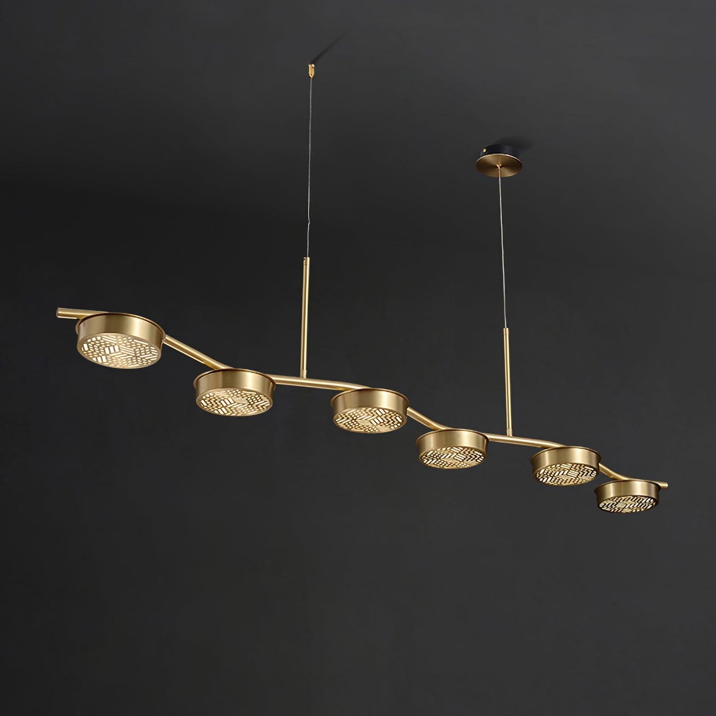 Aldo Elegant Chandelier - Crystal Accents & Adjustable Height