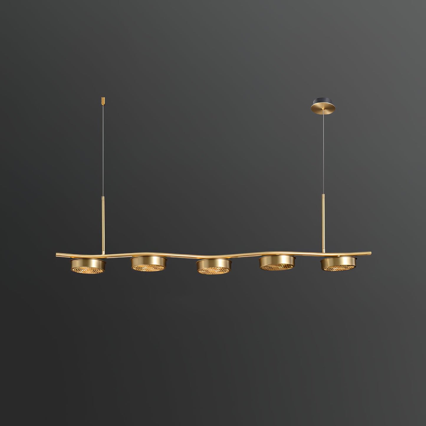 Aldo Elegant Chandelier - Crystal Accents & Adjustable Height