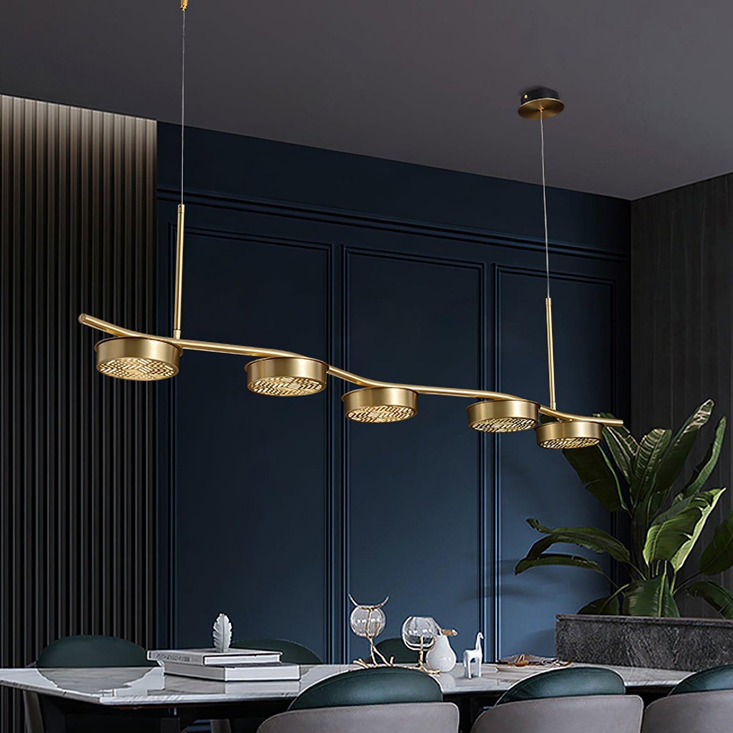 Aldo Elegant Chandelier - Crystal Accents & Adjustable Height