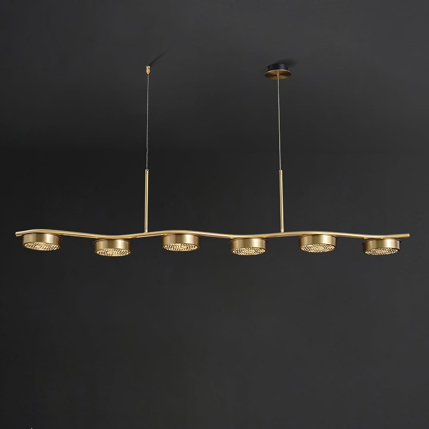 Aldo Elegant Chandelier - Crystal Accents & Adjustable Height