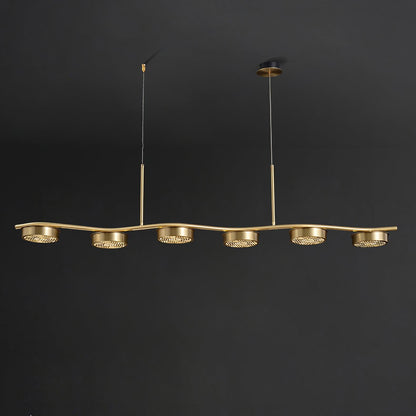 Aldo Elegant Chandelier - Crystal Accents & Adjustable Height