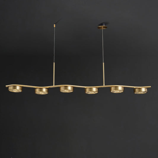 Aldo Elegant Chandelier - Crystal Accents & Adjustable Height