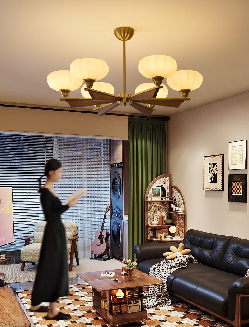 Elara Bloom Modern Chandelier with Adjustable Height & LED Lighting