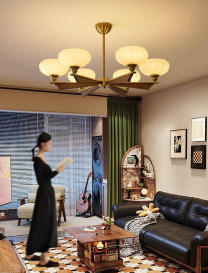 Elara Bloom Modern Chandelier with Adjustable Height & LED Lighting