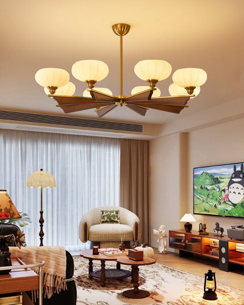 Elara Bloom Modern Chandelier with Adjustable Height & LED Lighting