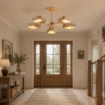 Elementa Travertone Chandelier - Modern Design, Adjustable Height, LED