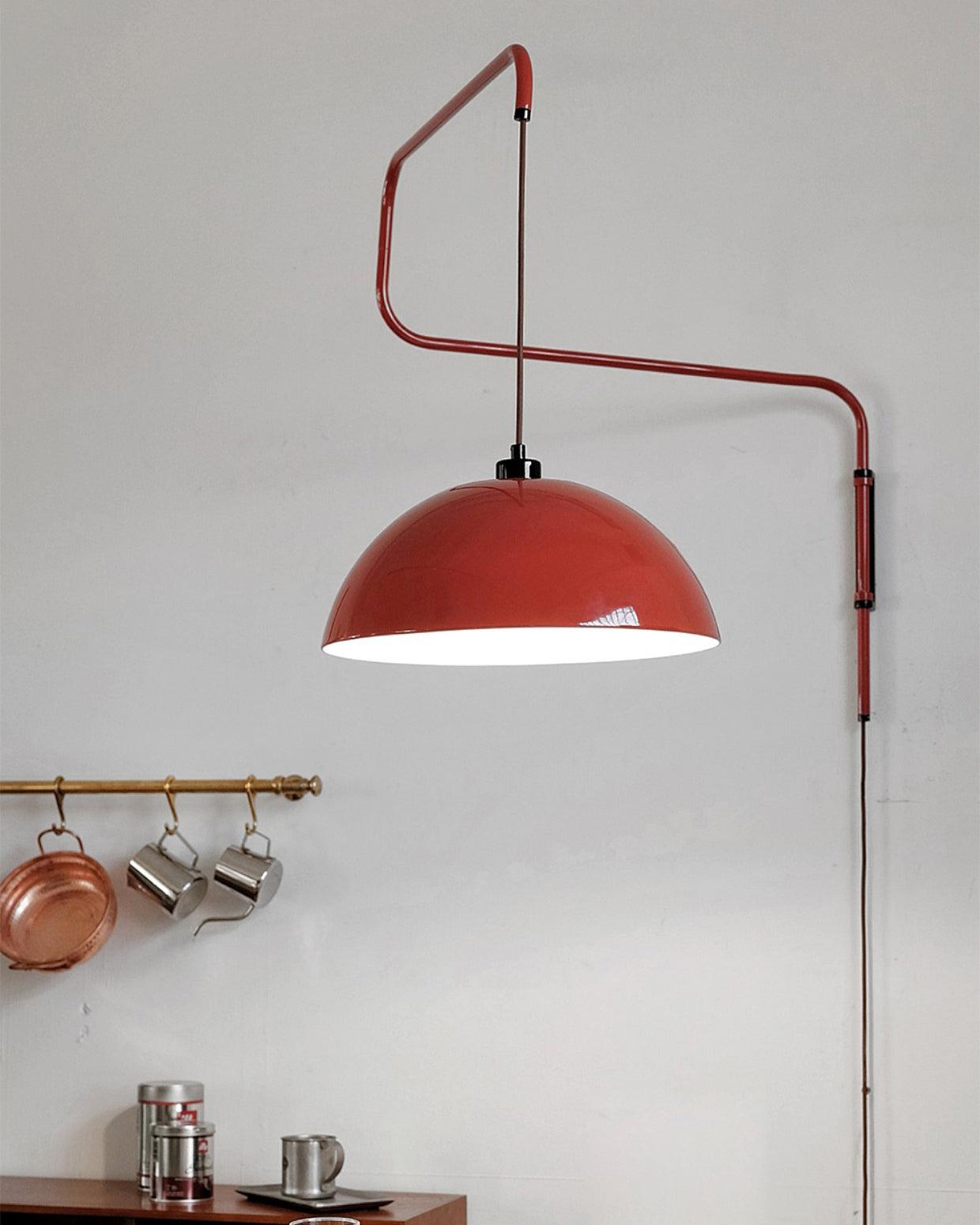 Elio Plug-In Wall Lamp with Adjustable Brightness and Modern Design