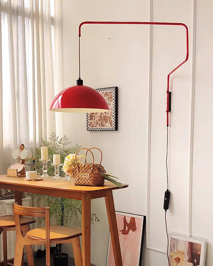 Elio Plug-In Wall Lamp with Adjustable Brightness and Modern Design