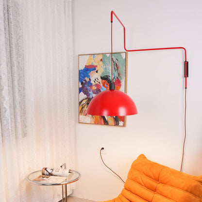Elio Plug-In Wall Lamp with Adjustable Brightness and Modern Design