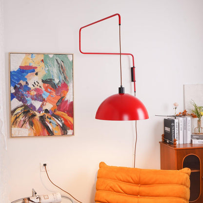 Elio Plug-In Wall Lamp with Adjustable Brightness and Modern Design