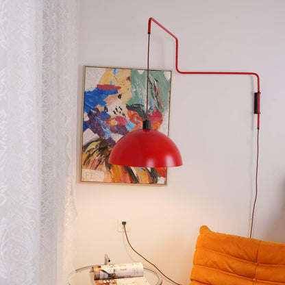 Elio Plug-In Wall Lamp with Adjustable Brightness and Modern Design