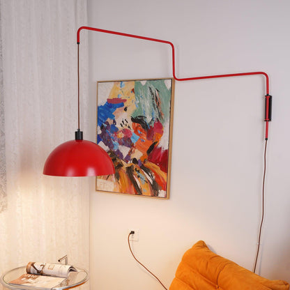 Elio Plug-In Wall Lamp with Adjustable Brightness and Modern Design