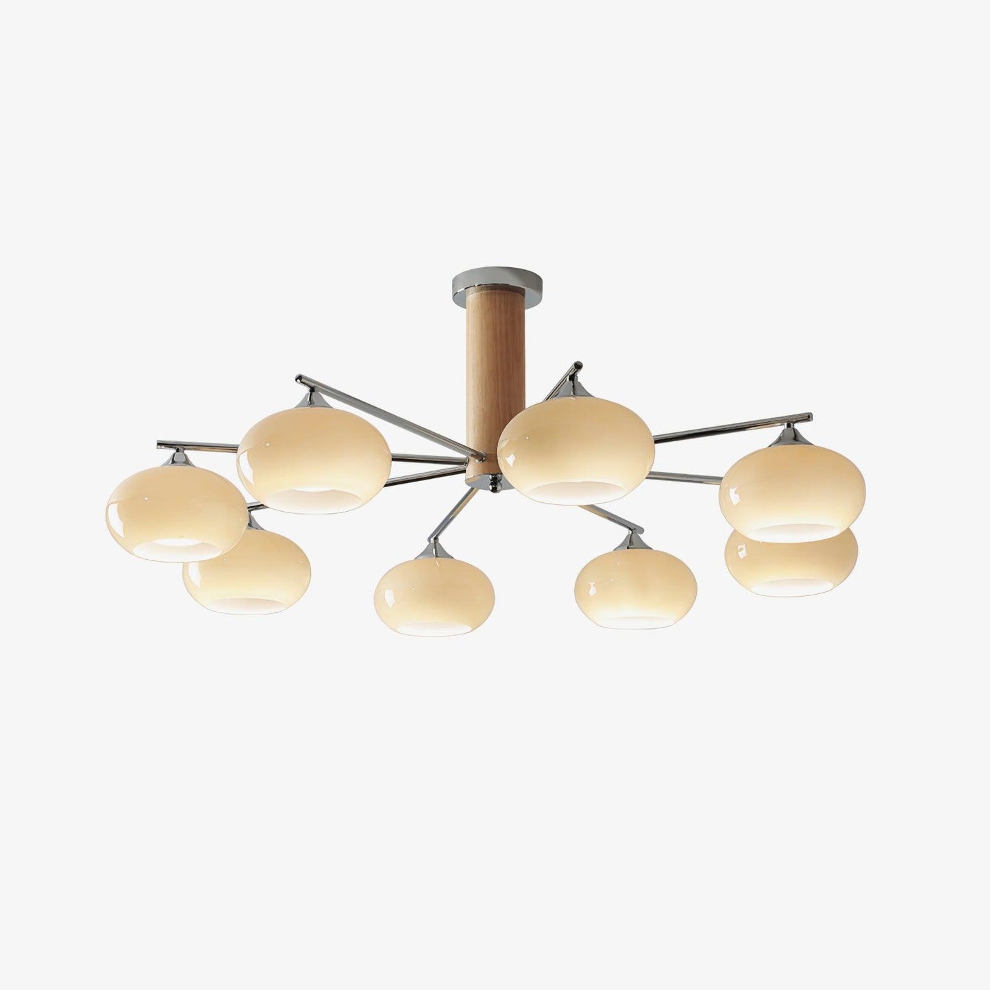 Professional Elliptical Persimmon Chandelier with Adjustable Brightnes