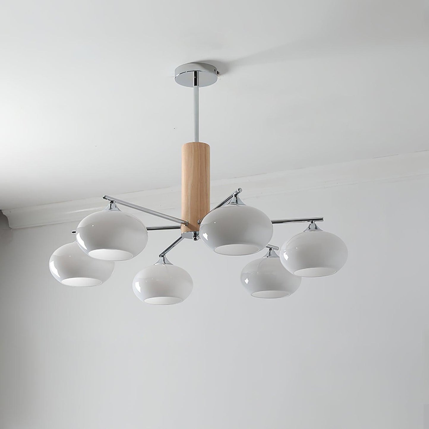Professional Elliptical Persimmon Chandelier with Adjustable Brightnes