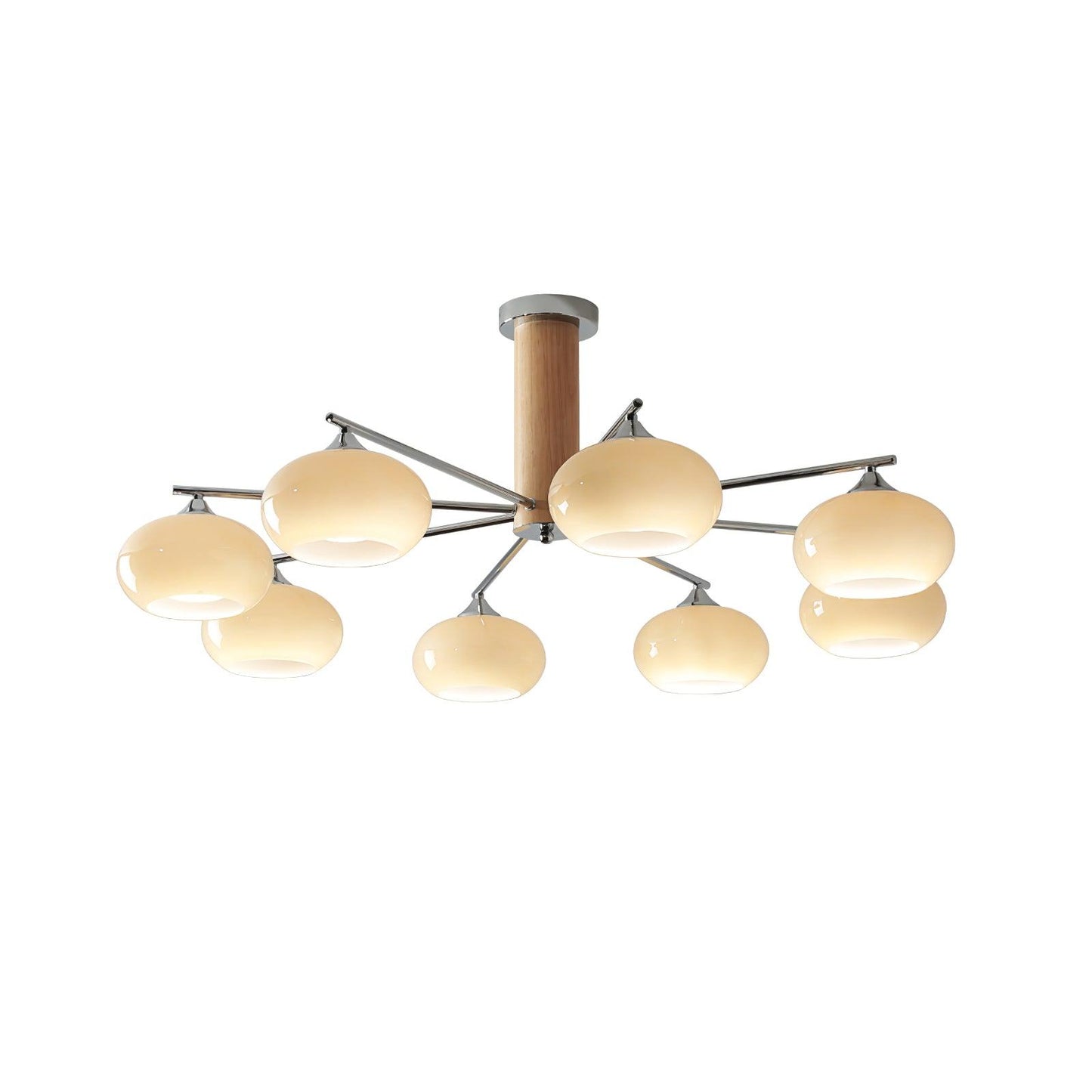 Professional Elliptical Persimmon Chandelier with Adjustable Brightnes