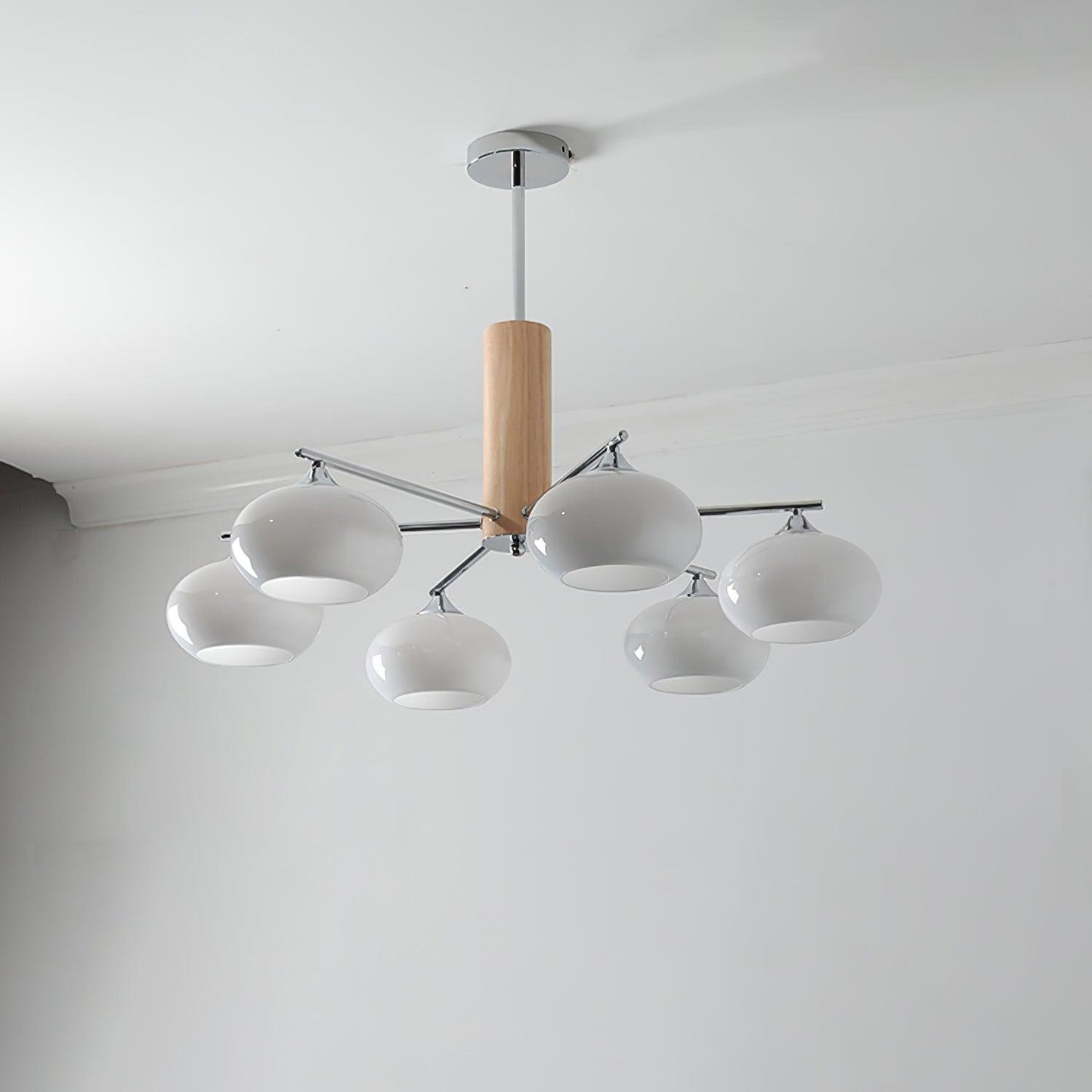 Professional Elliptical Persimmon Chandelier with Adjustable Brightnes