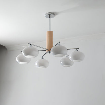 Professional Elliptical Persimmon Chandelier with Adjustable Brightnes
