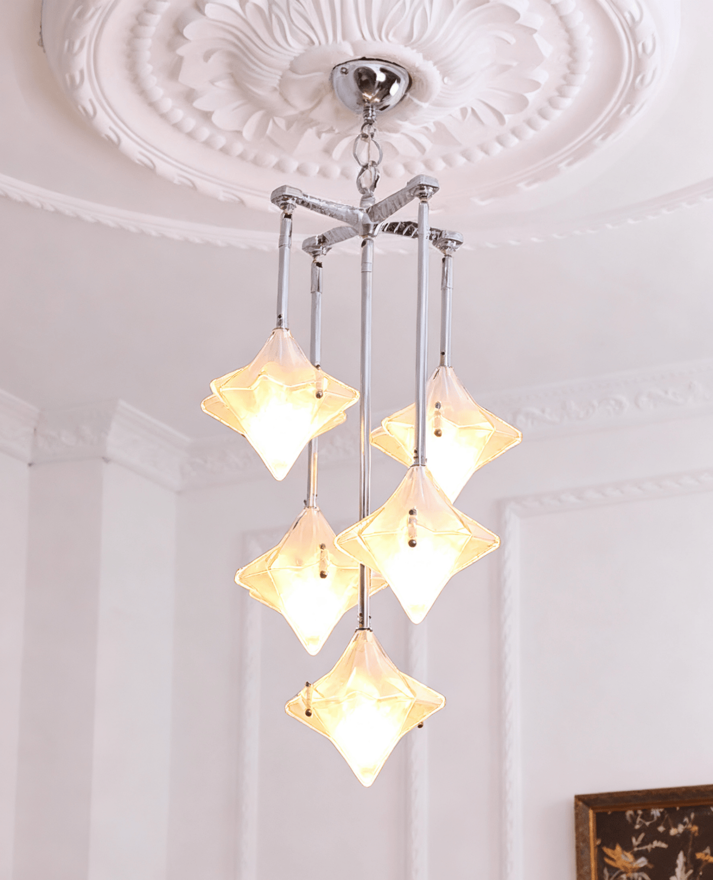 Elowen Long Prism Star Chandelier - Elegant Lighting & Adjustable Heig