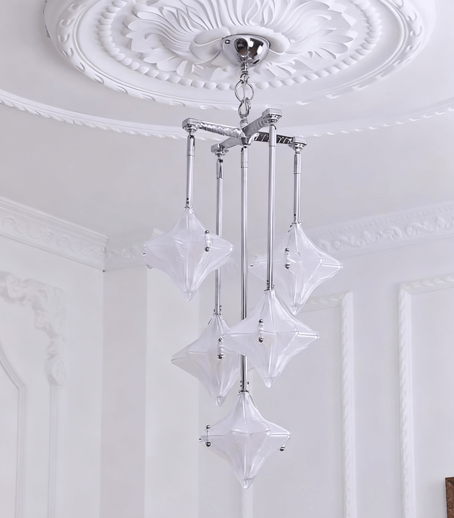 Elowen Long Prism Star Chandelier - Elegant Lighting & Adjustable Heig