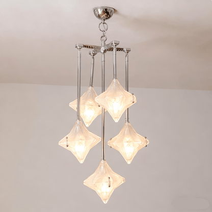 Elowen Long Prism Star Chandelier - Elegant Lighting & Adjustable Heig