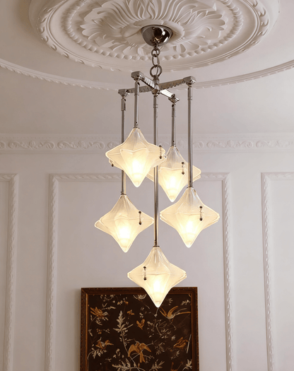 Elowen Long Prism Star Chandelier - Elegant Lighting & Adjustable Heig