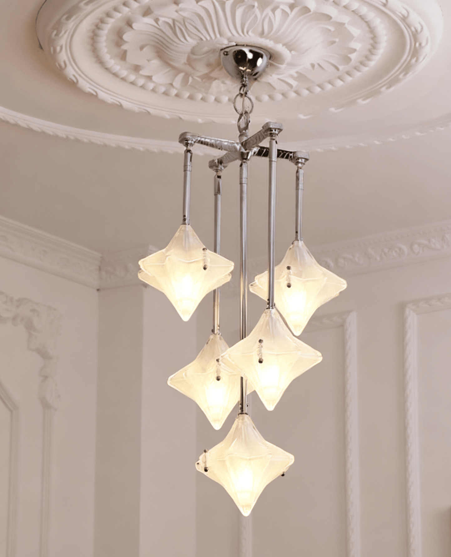 Elowen Long Prism Star Chandelier - Elegant Lighting & Adjustable Heig