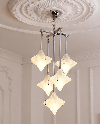 Elowen Long Prism Star Chandelier - Elegant Lighting & Adjustable Heig