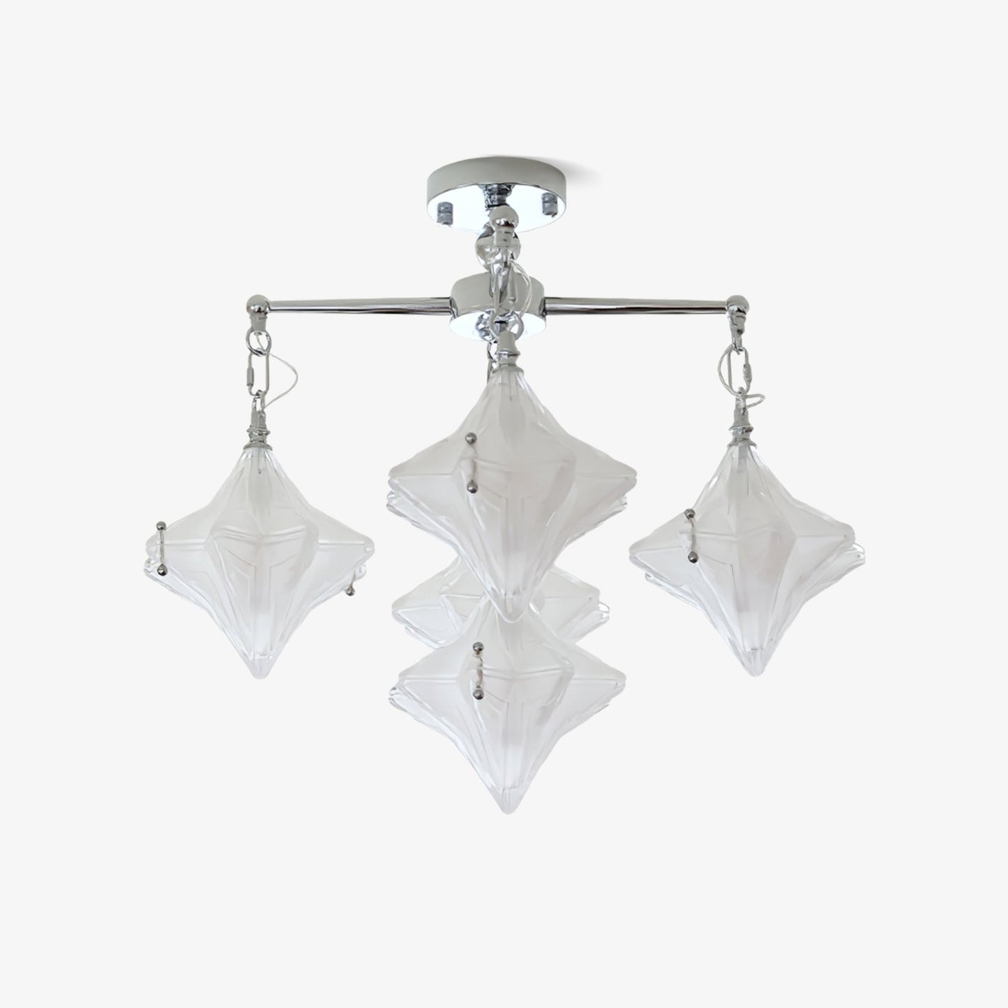Elowen Prism Star Chandelier - Adjustable Height, Crystal Accents