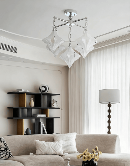 Elowen Prism Star Chandelier - Adjustable Height, Crystal Accents