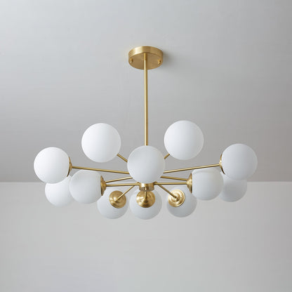 Elysium Crystal Chandelier - Dimmable LED Light, Elegant Design