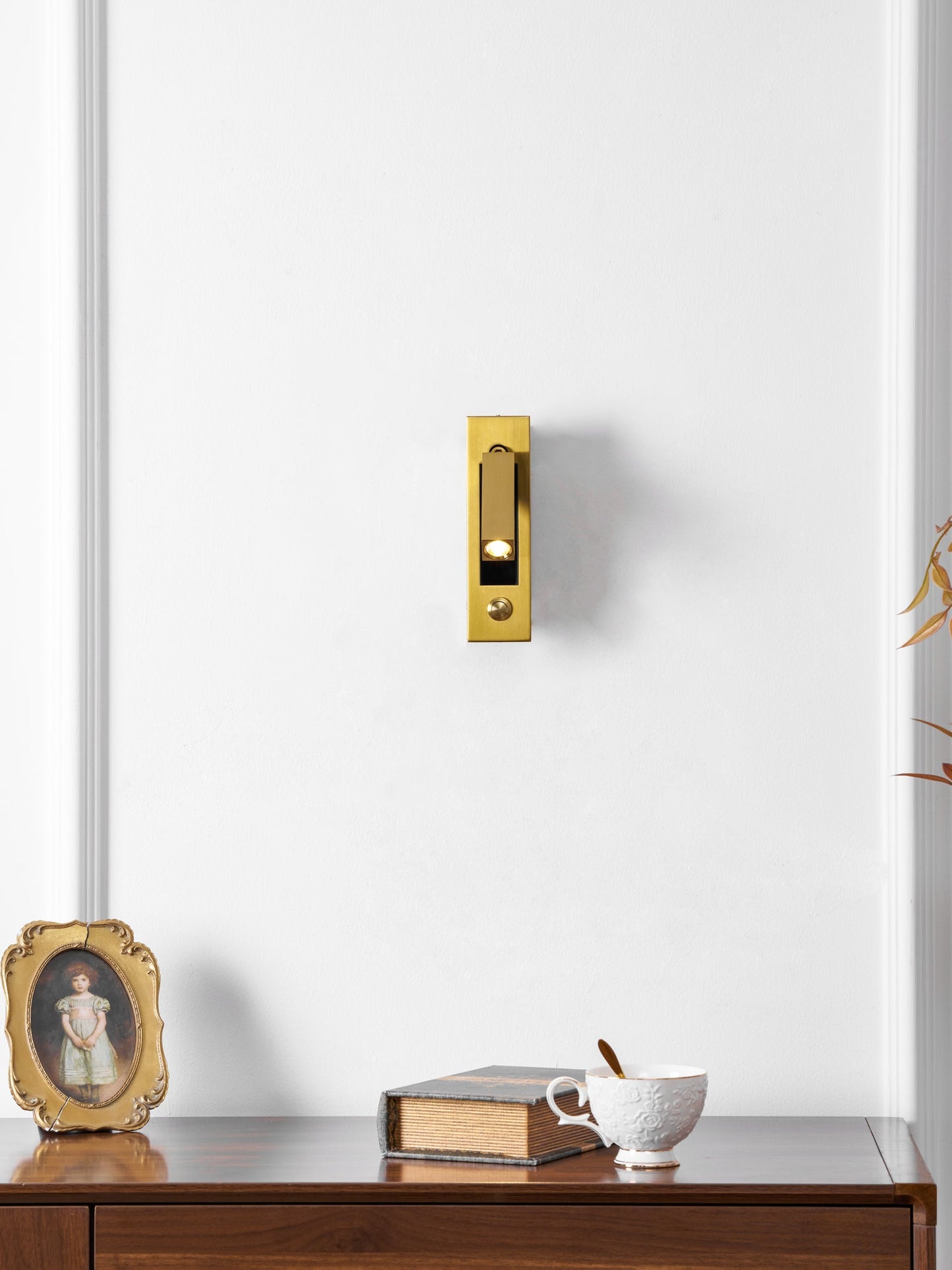 Professional Embedded Bedside Sconce with Adjustable Light and USB Por