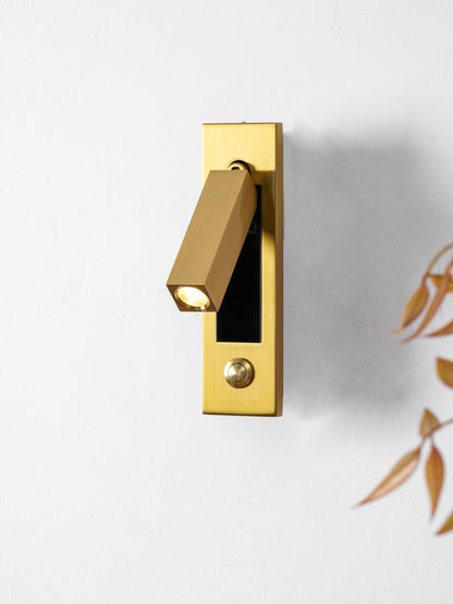 Professional Embedded Bedside Sconce with Adjustable Light and USB Por