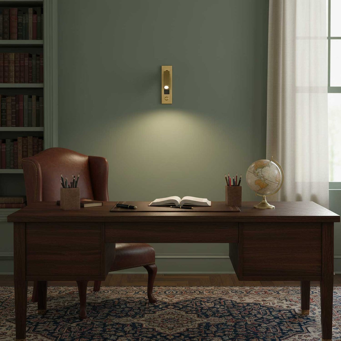 Professional Embedded Bedside Sconce with Adjustable Light and USB Por