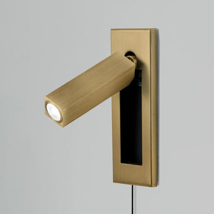 Embedded Bedside Plug-in Sconce with Dimmable Light & USB Charging