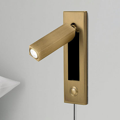 Embedded Bedside Plug-in Sconce with Dimmable Light & USB Charging