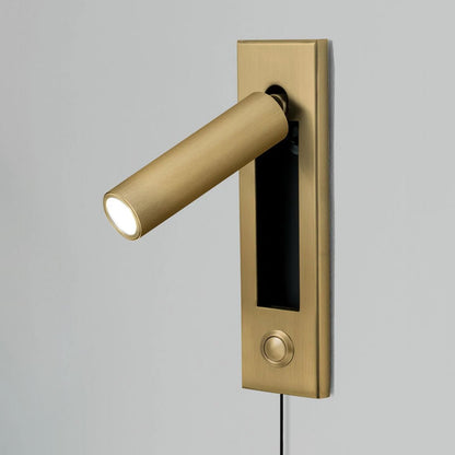 Embedded Bedside Plug-in Sconce with Dimmable Light & USB Charging
