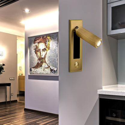 Professional Embedded Bedside Sconce with Adjustable Light and USB Por
