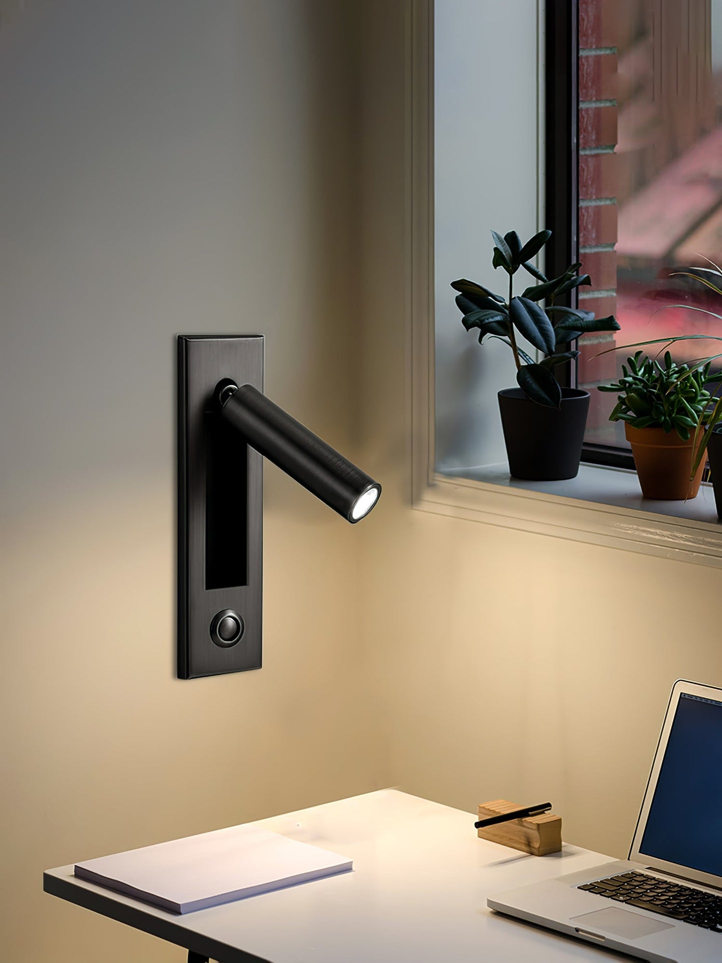 Professional Embedded Bedside Sconce with Adjustable Light and USB Por