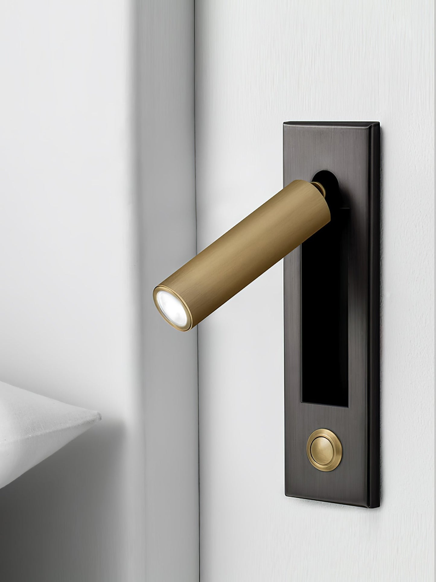 Embedded Bedside Plug-in Sconce with Dimmable Light & USB Charging