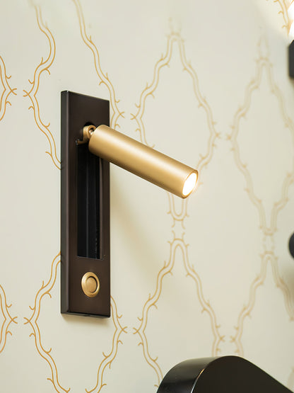 Professional Embedded Bedside Sconce with Adjustable Light and USB Por