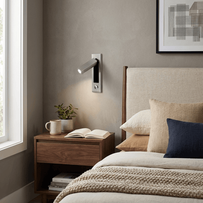 Professional Embedded Bedside Sconce with Adjustable Light and USB Por