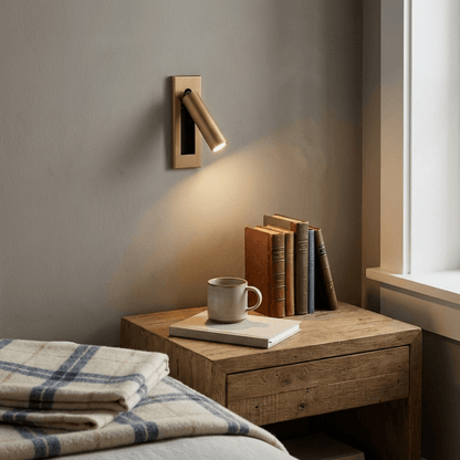 Professional Embedded Bedside Sconce with Adjustable Light and USB Por