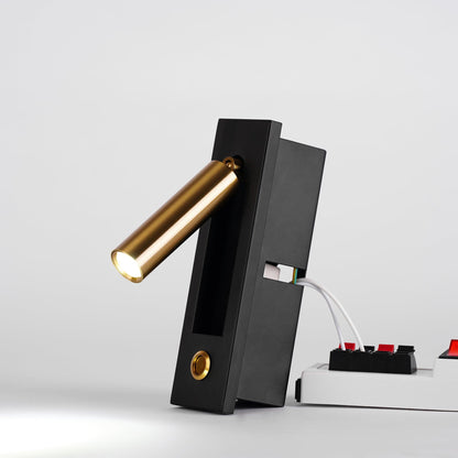 Embedded Bedside Plug-in Sconce with Dimmable Light & USB Charging