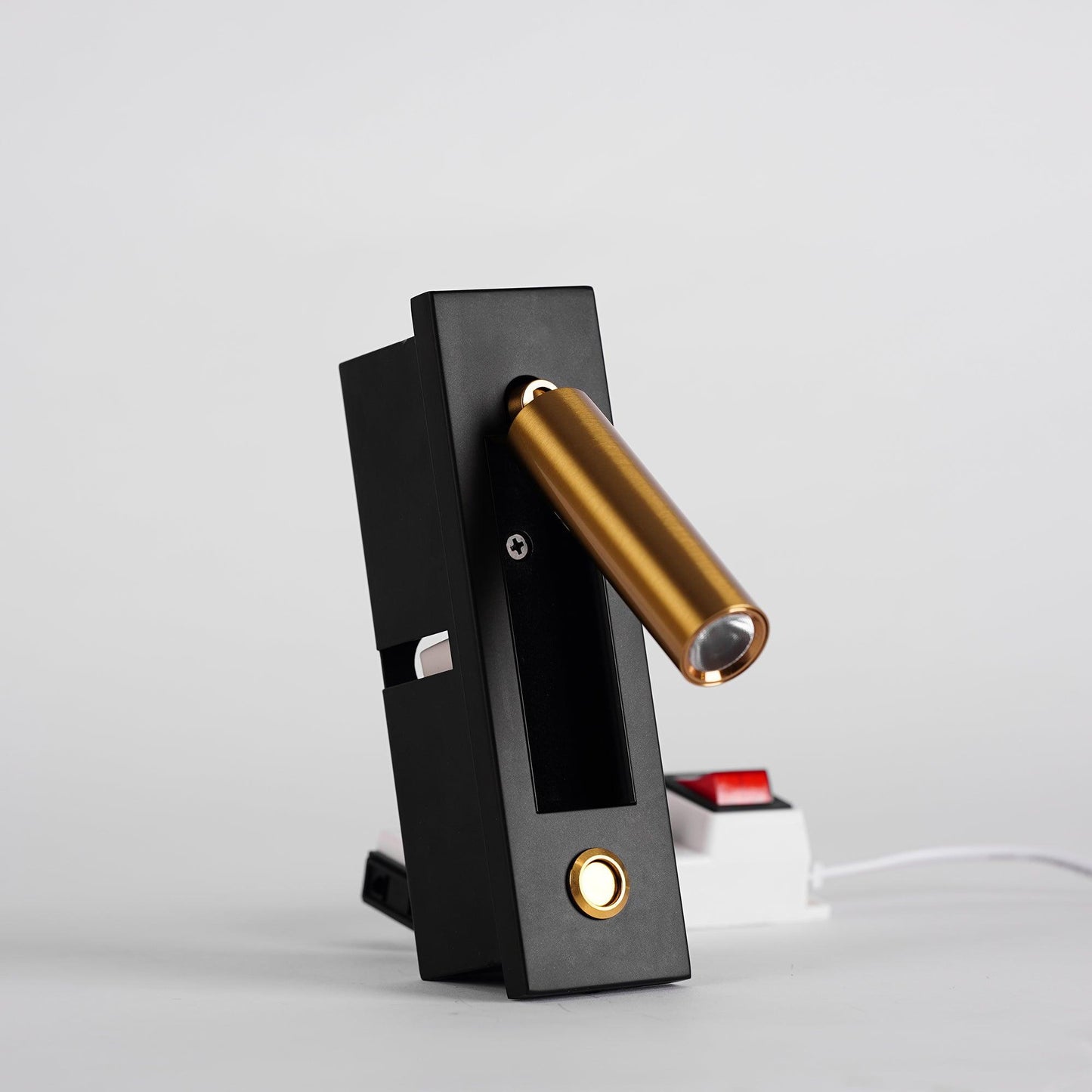 Embedded Bedside Plug-in Sconce with Dimmable Light & USB Charging